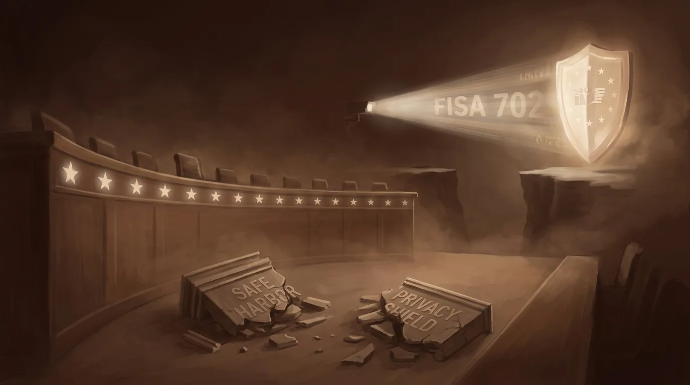 CJEU striking down Privacy Shield with the fundamental FISA 702 vs EU rights conflict unresolved