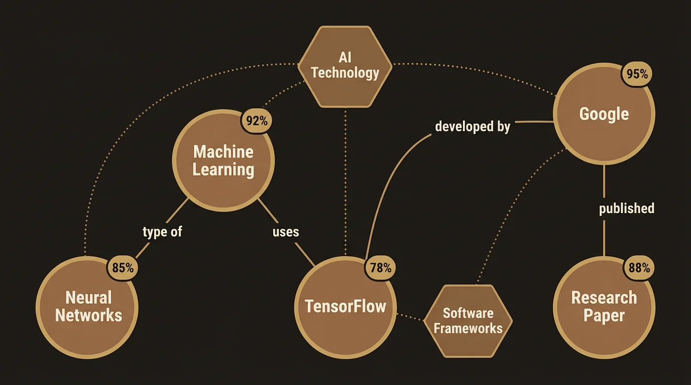 Entity relationship web in the knowledge graph
