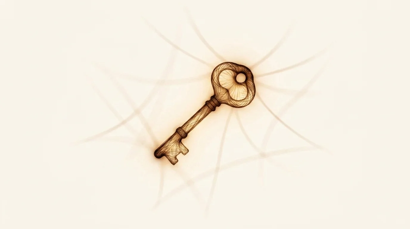 A single key woven from light, the only key to a private world of knowledge